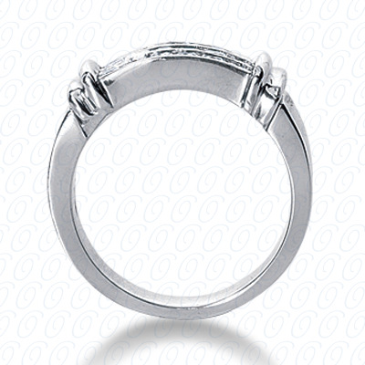 14 Karat White Gold  Cut Diamond Unique Engagement Ring 