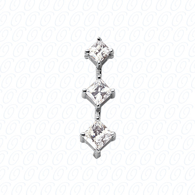 14 Karat White Gold  Cut Diamond Unique Engagement Ring 