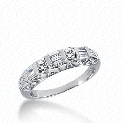 14 Karat White Gold  Cut Diamond Unique Engagement Ring 