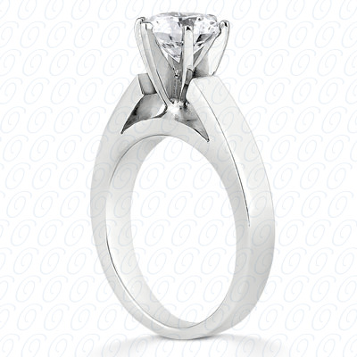 14 Karat White Gold  Cut Diamond Unique Engagement Ring 