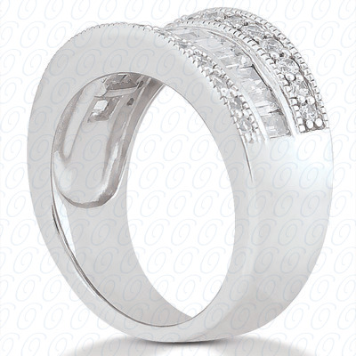 14 Karat White Gold  Cut Diamond Unique Engagement Ring 
