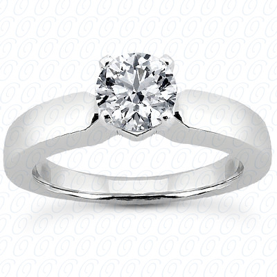 14 Karat White Gold  Cut Diamond Unique Engagement Ring 