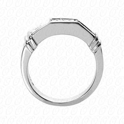 14 Karat White Gold  Cut Diamond Unique Engagement Ring 