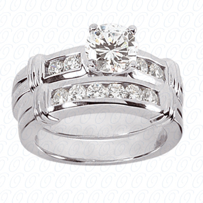 14 Karat White Gold  Cut Diamond Unique Engagement Ring 