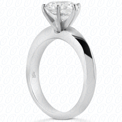 14 Karat White Gold  Cut Diamond Unique Engagement Ring 