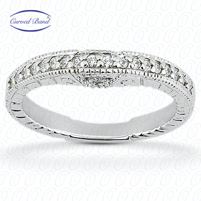 14 Karat White Gold  Cut Diamond Unique Engagement Ring 