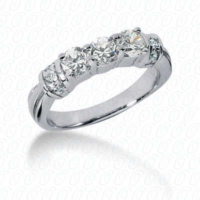 14 Karat White Gold  Cut Diamond Unique Engagement Ring 