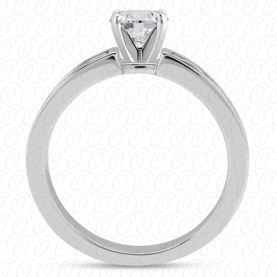 14 Karat White Gold  Cut Diamond Unique Engagement Ring 