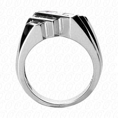 14 Karat White Gold  Cut Diamond Unique Engagement Ring 