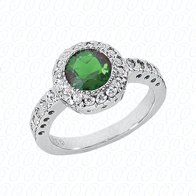 14 Karat White Gold  Cut Diamond Unique Engagement Ring 