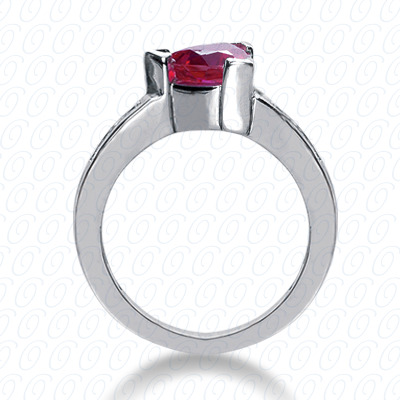 14 Karat White Gold  Cut Diamond Unique Engagement Ring 