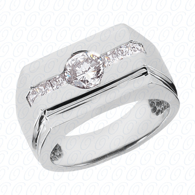 14 Karat White Gold  Cut Diamond Unique Engagement Ring 