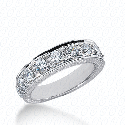 14 Karat White Gold  Cut Diamond Unique Engagement Ring 