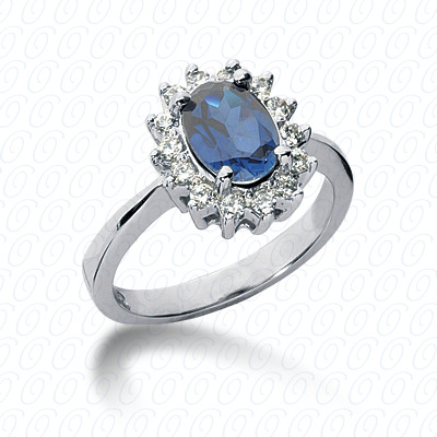 14 Karat White Gold  Cut Diamond Unique Engagement Ring 