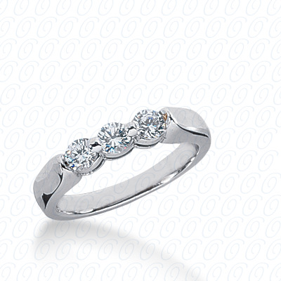 14 Karat White Gold  Cut Diamond Unique Engagement Ring 