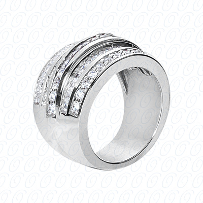 14 Karat White Gold  Cut Diamond Unique Engagement Ring 
