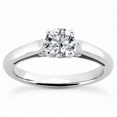 14 Karat White Gold  Cut Diamond Unique Engagement Ring 