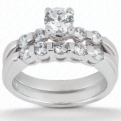 14 Karat White Gold  Cut Diamond Unique Engagement Ring 