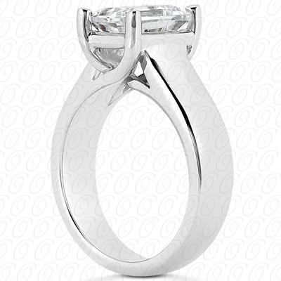 14 Karat White Gold  Cut Diamond Unique Engagement Ring 