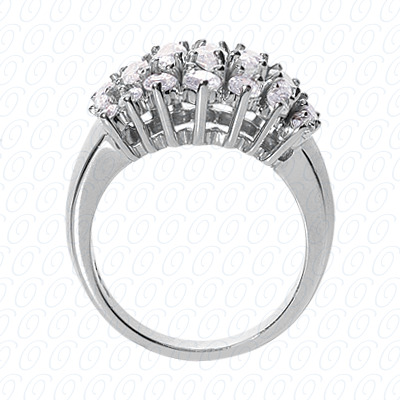 14 Karat White Gold  Cut Diamond Unique Engagement Ring 