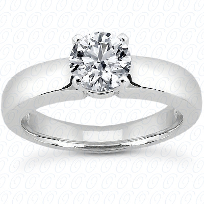 14 Karat White Gold  Cut Diamond Unique Engagement Ring 