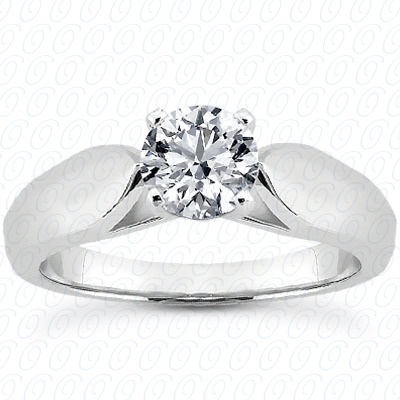 14 Karat White Gold  Cut Diamond Unique Engagement Ring 