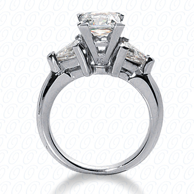 14 Karat White Gold  Cut Diamond Unique Engagement Ring 