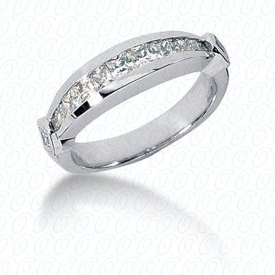 14 Karat White Gold  Cut Diamond Unique Engagement Ring 