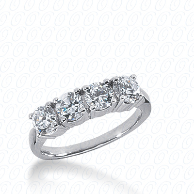 14 Karat White Gold  Cut Diamond Unique Engagement Ring 