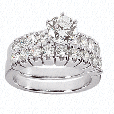 14 Karat White Gold  Cut Diamond Unique Engagement Ring 