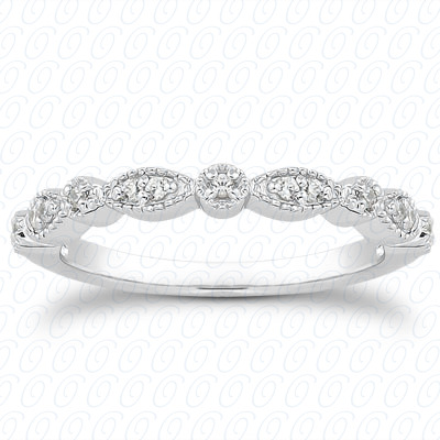 14 Karat White Gold  Cut Diamond Unique Engagement Ring 