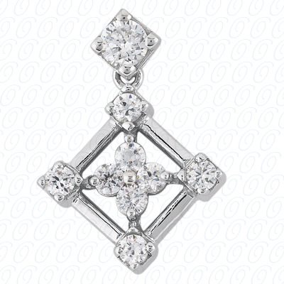 14 Karat White Gold  Cut Diamond Unique Engagement Ring 