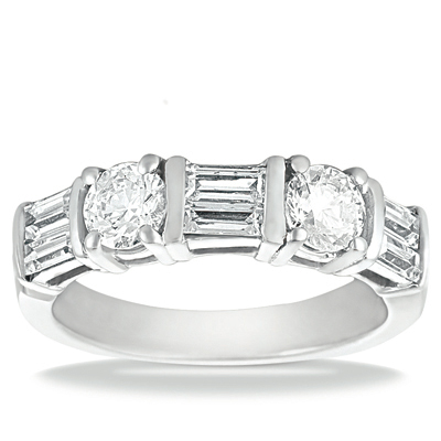 14 Karat White Gold  Cut Diamond Unique Engagement Ring 
