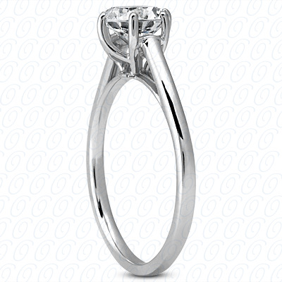 14 Karat White Gold  Cut Diamond Unique Engagement Ring 
