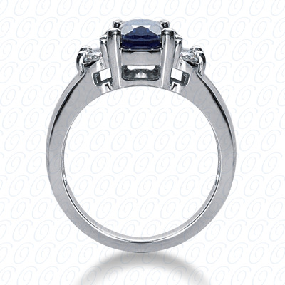 14 Karat White Gold  Cut Diamond Unique Engagement Ring 
