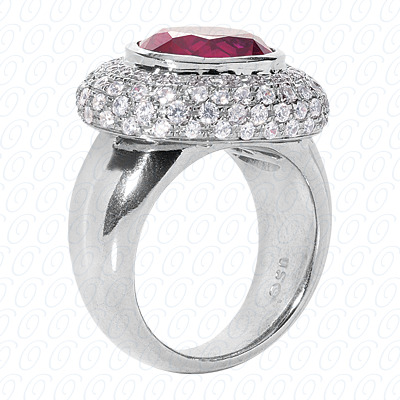 14 Karat White Gold  Cut Diamond Unique Engagement Ring 