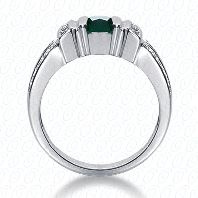 14 Karat White Gold  Cut Diamond Unique Engagement Ring 
