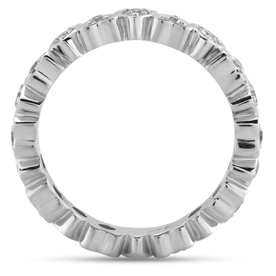 14 Karat White Gold  Cut Diamond Unique Engagement Ring 
