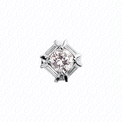 14 Karat White Gold  Cut Diamond Unique Engagement Ring 