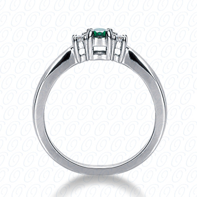 14 Karat White Gold  Cut Diamond Unique Engagement Ring 