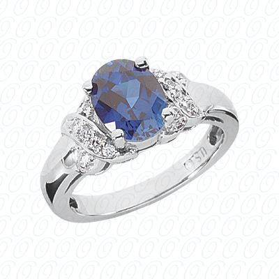 14 Karat White Gold  Cut Diamond Unique Engagement Ring 
