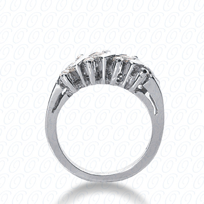 14 Karat White Gold  Cut Diamond Unique Engagement Ring 