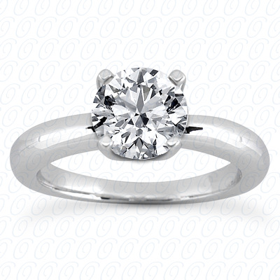14 Karat White Gold  Cut Diamond Unique Engagement Ring 