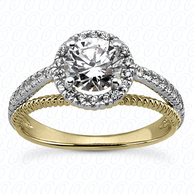 14 Karat White Gold  Cut Diamond Unique Engagement Ring 
