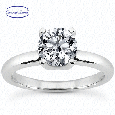 14 Karat White Gold  Cut Diamond Unique Engagement Ring 
