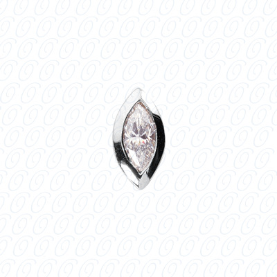 14 Karat White Gold  Cut Diamond Unique Engagement Ring 