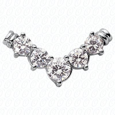 14 Karat White Gold  Cut Diamond Unique Engagement Ring 