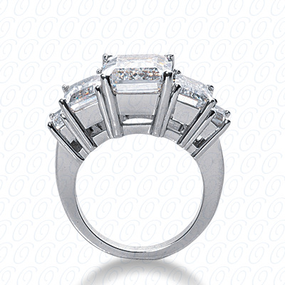 14 Karat White Gold  Cut Diamond Unique Engagement Ring 