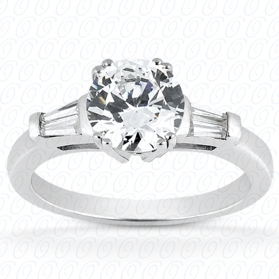 14 Karat White Gold  Cut Diamond Unique Engagement Ring 