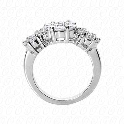 14 Karat White Gold  Cut Diamond Unique Engagement Ring 